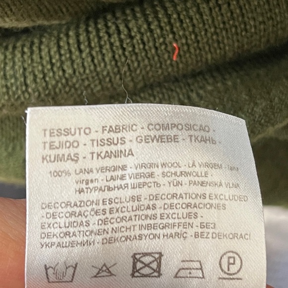 Men’s A/X Armani Exchange Wool Pullover Sweater Green Sz XS - Picture 4 of 6